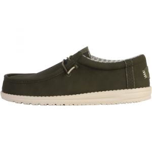Dude HEY Wally Classic - Chaussures pour Hommes - Baskets avec Semelles Confortables - Style Mocassin, Olive, 41