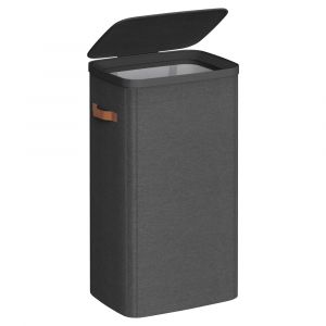 Songmics Panier à linge 100 l interne amovible 42 x 32 x 75 cm noir