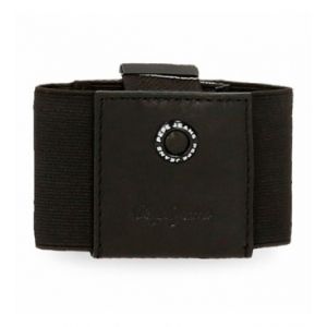 Pepe Jeans Badge Porte-Cartes Noir 8,5 x 5 cm Cuir, Noir, Porte-Cartes