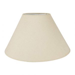Ostaria Abat-jour Rond - MARQUE Inconnue - Beige - Diamètre 40 cm - Culot E27 - Tissu