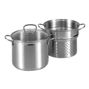 KrÜger Karl - Casserole à spaghetti 3pcs. acier inox couvercle en verre