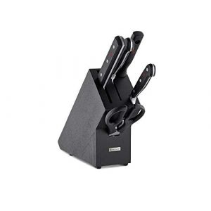 W&uuml;sthof Bloc cuisine Classic 5 pi&egrave;ces dont 3 couteaux et 2 accessoire