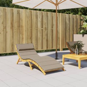 VidaXL Coussin de chaise longue taupe 180x60x3 cm tissu oxford