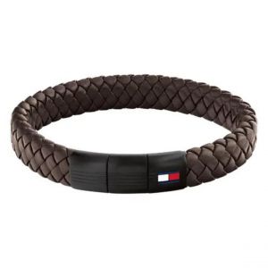 Tommy Hilfiger Jewelry Bracelet en Cuir Tressé pour Homme Couleur Marron - 2790661