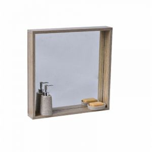 Image de Tendance Miroir avec encadrement tablette bois