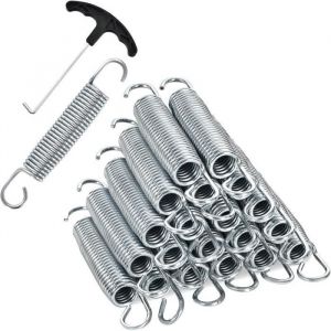 GOPLUS Lot de 20 Ressorts de Trampoline 14CM,en Acier Galvanisé Antirouille,avec Crochet de Traction pour Trampoline 244-488 CM