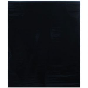 VidaXL Film De Fenêtre Statique Dépoli Noir 60x500 Cm Pvc