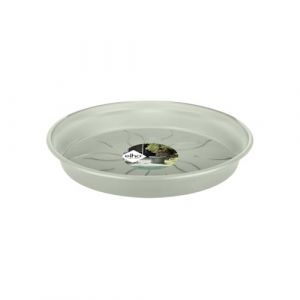 Elho Green Basics Soucoupe 14 - Soucoupe pour Intérieur, Extérieur, Culture & Récolte - Ø 13.5 x H 1.8 cm - Vert/Vert Pierre