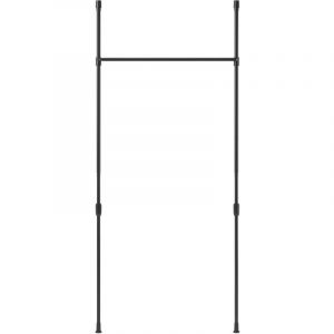 Umbra Tringle à rideaux par pression extensible en hauteur et largeur, noir