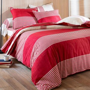 Housse de couette coton TOBOGGAN - rouge