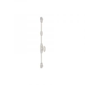 Image de Fausse crémone ROLLINGER rustique blanche - Bouton n°6 - Pour tringle 16 x 8 - CRD168BT6BV