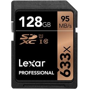 Lexar LSD128GCB1EU633 - Carte m&eacute;moire SDXC Pro 128 Go 633x Class 10 UHS-I