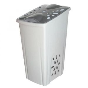 AC-Déco Bacs et paniers à linge - Corbeille à linge - 45 L - Blanc