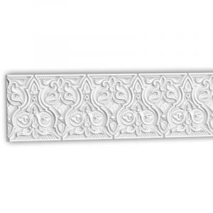 Cimaise Profhome 151501 Lambris mural Moulure en stuc Moulure décorative style marocain Motifs décoratifs d'architecture musulmane blanc 2 m