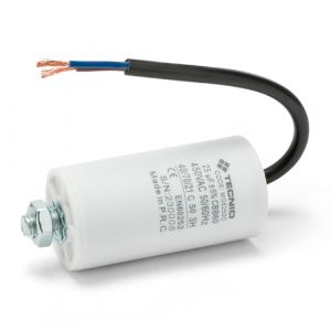 Condensateur de d&eacute;marrage pour moteurs &eacute;lectriques, 450V, capacit&eacute; : 25&micro;F, avec c&acirc;ble de 15cm