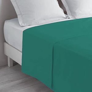 Drap Plat 180 x 290 Cm 100% Coton Bio Biolina Emeraude