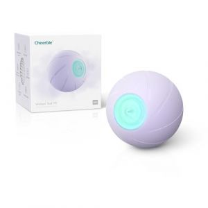 Cheerble Wicked Ball - Jouet interactif pour Chien - 3 Modes d'interaction - avec lumi&egrave;re LED - Rechargeable CC - Cadeau d'anniversaire Amusant pour Grands Chiens