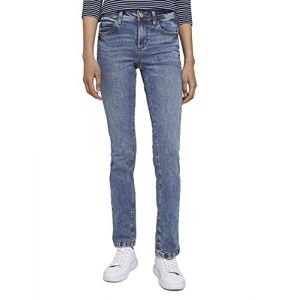 Tom Tailor 1008119 Jean Droit Alexa, 10125-Bleu Délavé Aléatoire, 27W x 32L Femme