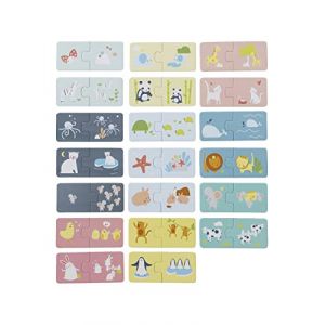 Vertbaudet Puzzle d'association Duo - Les familles d'animaux Multicolore TU