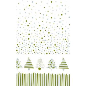 Nappe en rouleau papier damass&eacute; Sapins graphiques