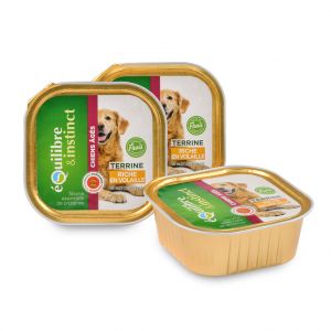 Equilibre & instinct Pâtées riches en volaille & aux petits pois chien âgé - 9x300g