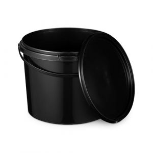 Seau avec Couvercle Plastique Alimentaire - BenBow - 5x 3L - Noir - Herm&eacute;tique - Inodore - Vide - R&eacute;cipient de Stockage