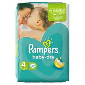 Pampers Baby Dry taille 4 Maxi 7-18 kg - G&eacute;ant 44 couches