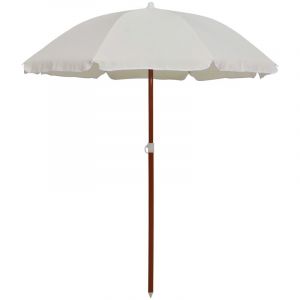 VidaXL Parasol avec mât en acier 180 cm Sable