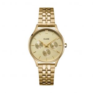 Cluse Montre Femme Minuit Multifunction Doré CW10701