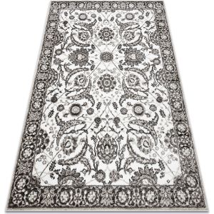 Rugsx - Tapis mateo 8037/944 Moderne cadre, fleurs - structurel gris / beige beige 160x220 cm