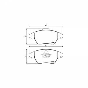 Image de Brembo 4 plaquettes de frein P61076