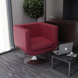 Image de VidaXL Fauteuil pivotant Rouge bordeaux Similicuir