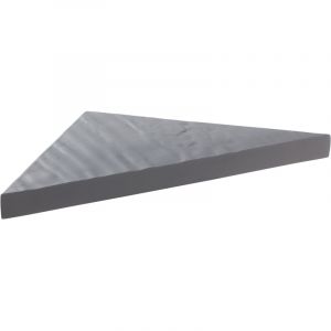U tile Etag&egrave;re d'angle en r&eacute;sine imitation pierre naturelle 24 x 24 cm x 2,4 cm d'&eacute;paisseur gris clair