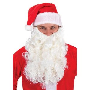 BARBE DE PERE NOEL LUXE BLANCHE