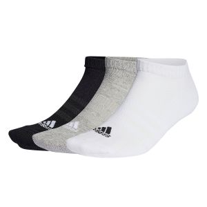 Adidas Cushioned Sportswear 3 Pairs Chausettes invisibles, Medium Grey Heather/White/Black, XL