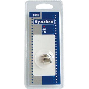 2 ampoules temoin a culot T4W 12V 4W BA9S SYNCHRO (blister)