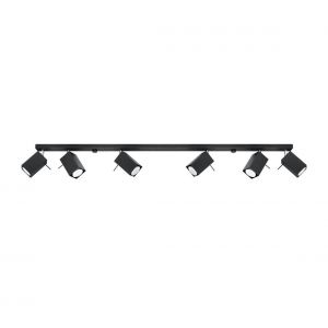 Plafonnier MERIDA 6L GU10 LED Lampe Murale Moderne LOFT Design Spot Noir