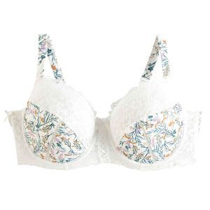 Soutien-gorge à armatures grand maintien ivoire/orange Elena - Pomm'Poire