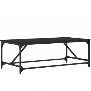 VidaXL Table basse Noir 100x50x35 cm Bois d'ingénierie