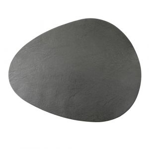 Mikasa Set de 4 sets de table en similicuir en forme de galets, 38cm x 30cm, pour la salle à manger