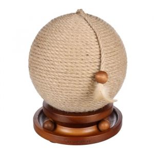 Balle &Agrave; Griffer Pour Chat 21 X 25 Cm Isabella Jute, Circuit &Agrave; Balles Et Plume