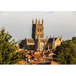 Grafika Worcester Cathedral viewed from Fort Royal Park