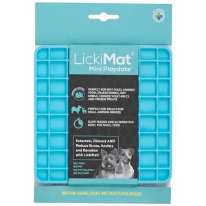 Lickimat Mini Tapis De Nourriture Classique Playdate Pour Chien, Alimentation Lente Pour L'ennui Et Le Soulagement De L'anxiété