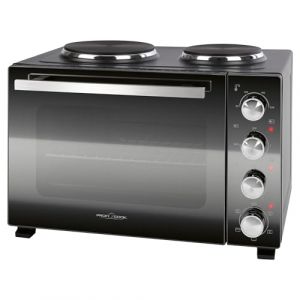 Proficook Mini-four avec plaques de cuisson et broche rotative | 32 L | Chaleur tournante, chaleur supérieure, chaleur inférieure, broche rotative | Petit four | Mini-four | PC KK 1302