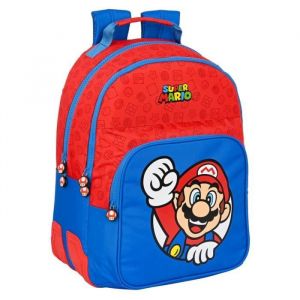 Safta Sac à Dos Double Adaptable Chariot Super Mario 32 x 42 x 15 cm, 612108773, Multicolore