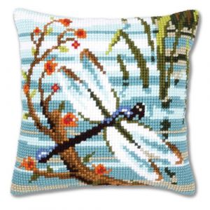 Vervaco, Kit Coussin Point De Croix, Libellule, Multi-Couleurs