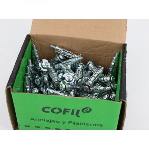 Image de Boîte de 100 chevilles métalliques Placo à expansion avec vis de 5x37 mm