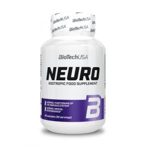 Image de Biotech USA USA Neuro Complément alimentaire sous forme de gélule avec des extraits végétaux, des vitamines et des mineraux, 60 capsules