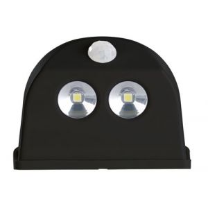 Lampe de porte sans fil à LED avec détecteur - 50 lm - Noir