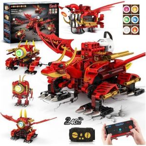 HOGOKIDS Robot Technologie Enfant - Jouet de Construction T&eacute;l&eacute;command&eacute; - App & T&eacute;l&eacute;commande 5-en-1 Jouet pour 6-12+ Ans Gar&ccedil;ons Filles (444 pcs)